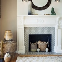 Remodeling fire place with tile in Fishers